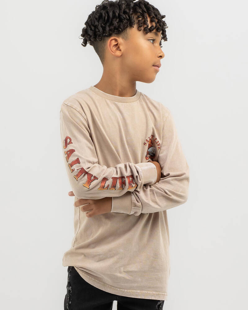 Salty Life Boys' Abyss Long Sleeve T-Shirt for Mens