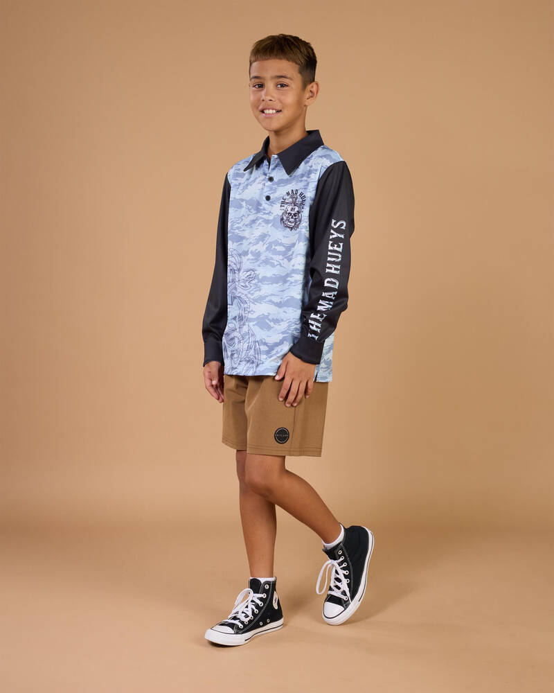 The Mad Hueys Boys' Rope Skull Anchor Fishing Shirt for Mens