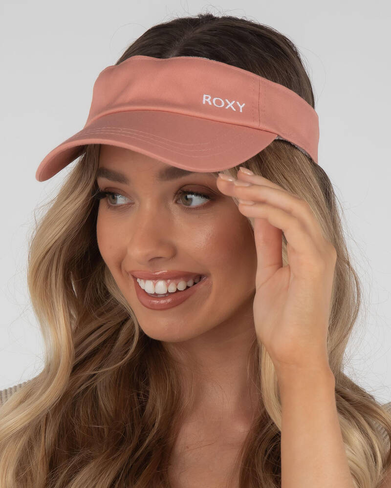 Shop Roxy Kind Of Beautiful Visor In Dusty Rose Fast Shipping & Easy