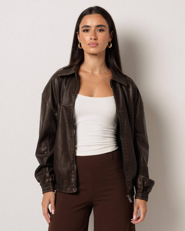 Ava And Ever Cyrus Faux Leather Jacket for Womens