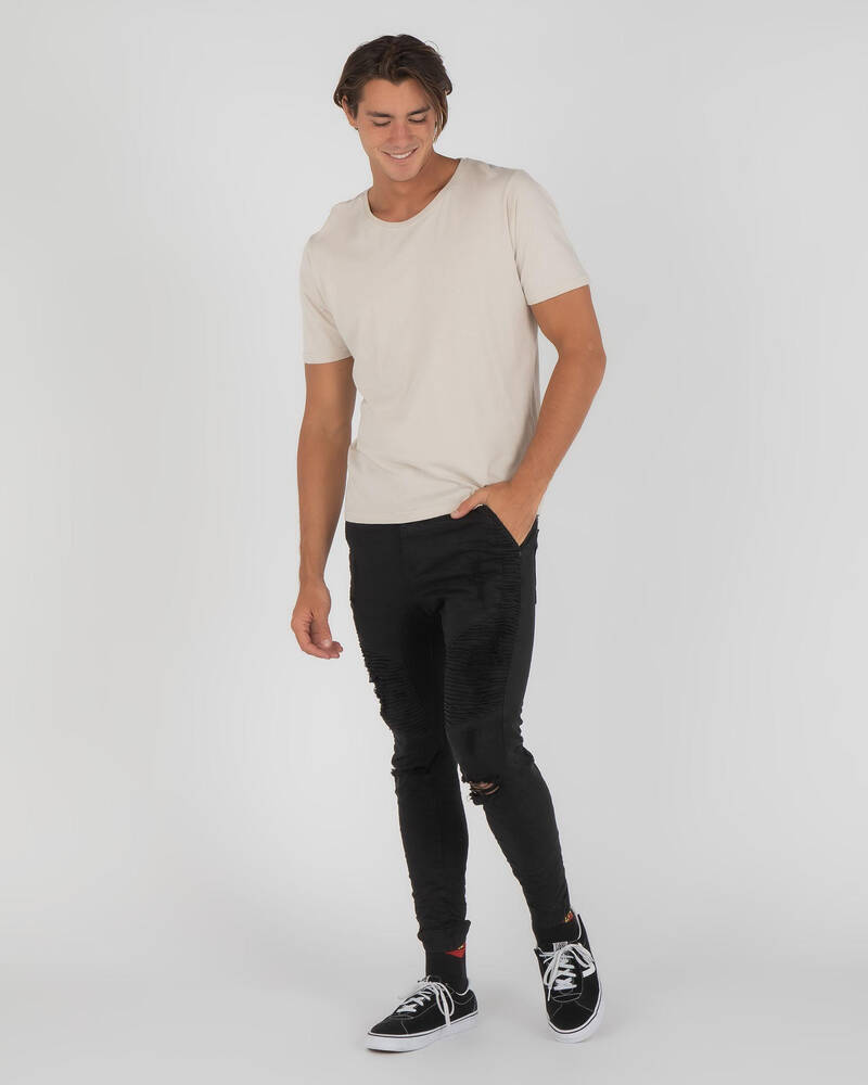 Kiss Chacey Zeppelin Denim Jogger Pants for Mens