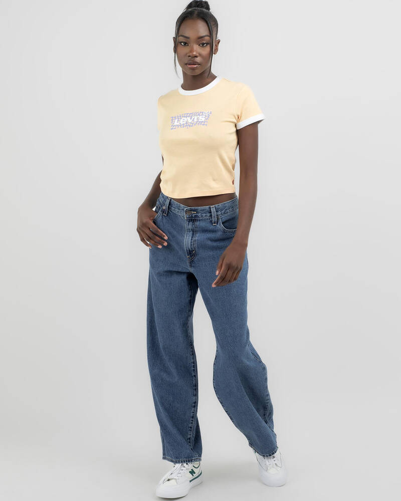 Levi's Graphic Ringer Baby Tee for Womens
