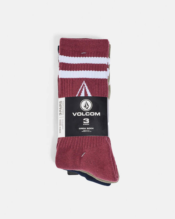 Volcom MFO Retro Stone Socks 3 Pack for Mens