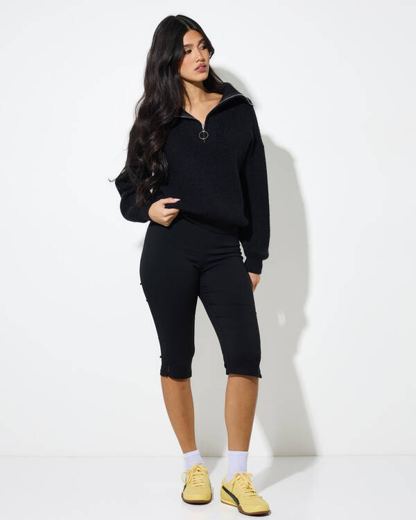 Mooloola Quarter Zip Knit Jumper for Womens