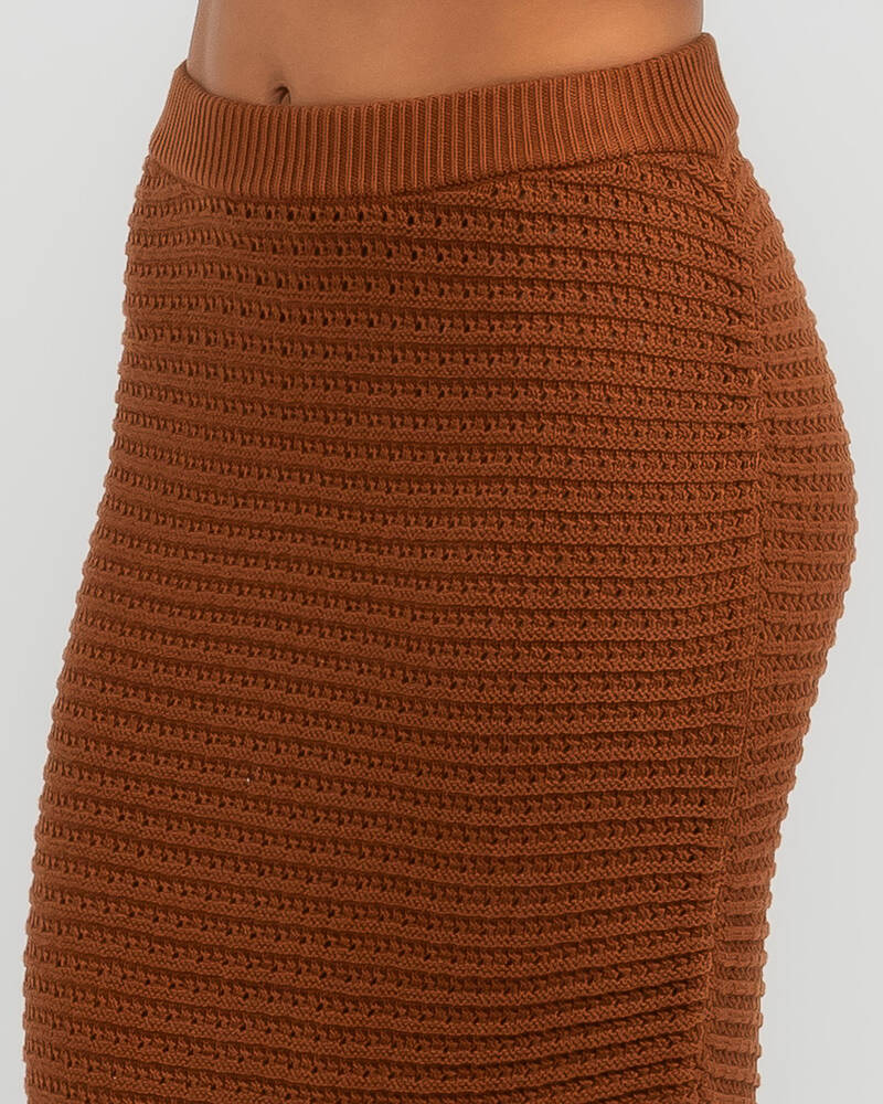 Rhythm Evermore Knit Midi Skirt for Womens