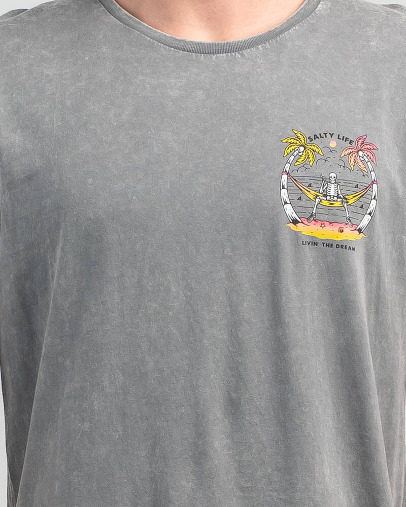 Salty Life Livin The Dream T-Shirt for Mens