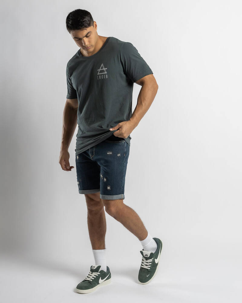 Lucid Amsterdam Denim Walk Shorts for Mens