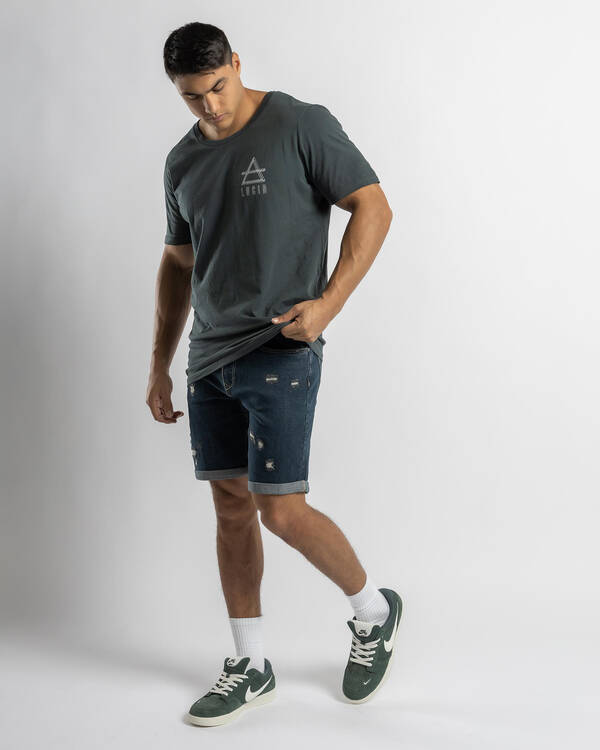 Lucid Amsterdam Denim Walk Shorts for Mens