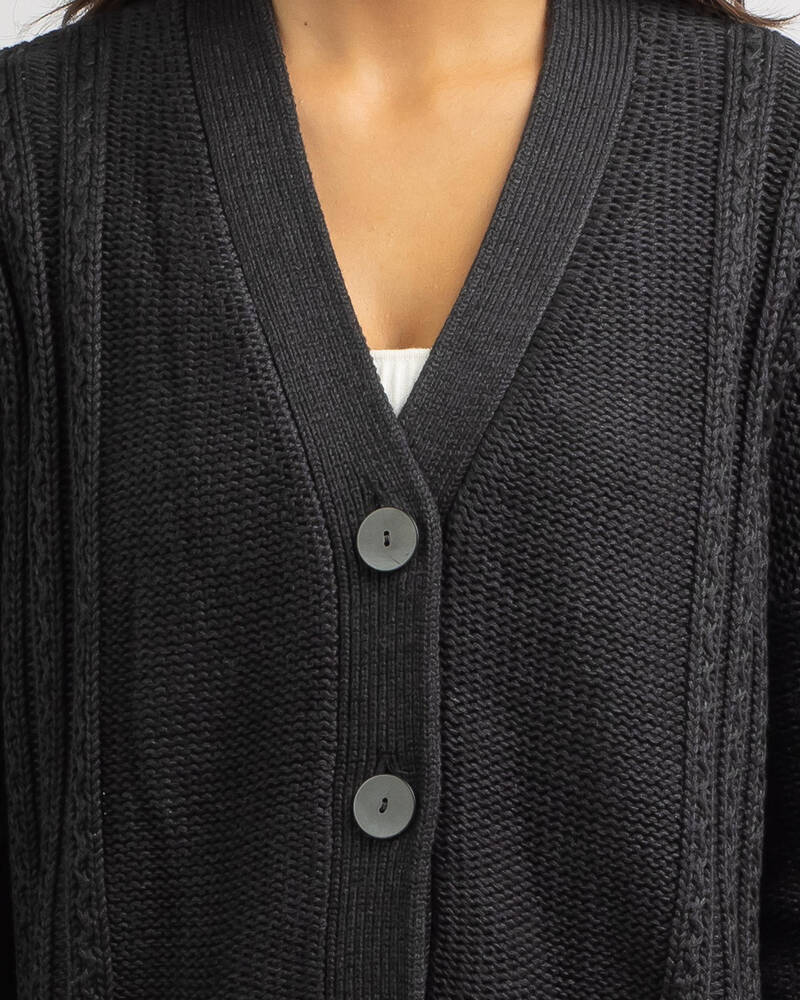 Rusty Cher Cable Knit Cardigan for Womens