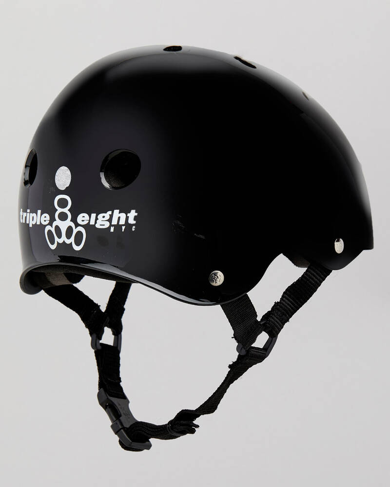 Triple 8 Black Gloss Helmet for Unisex