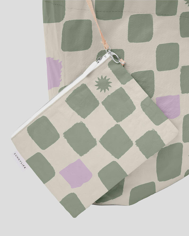 Sunnylife Checkerboard Beach Bag for Womens