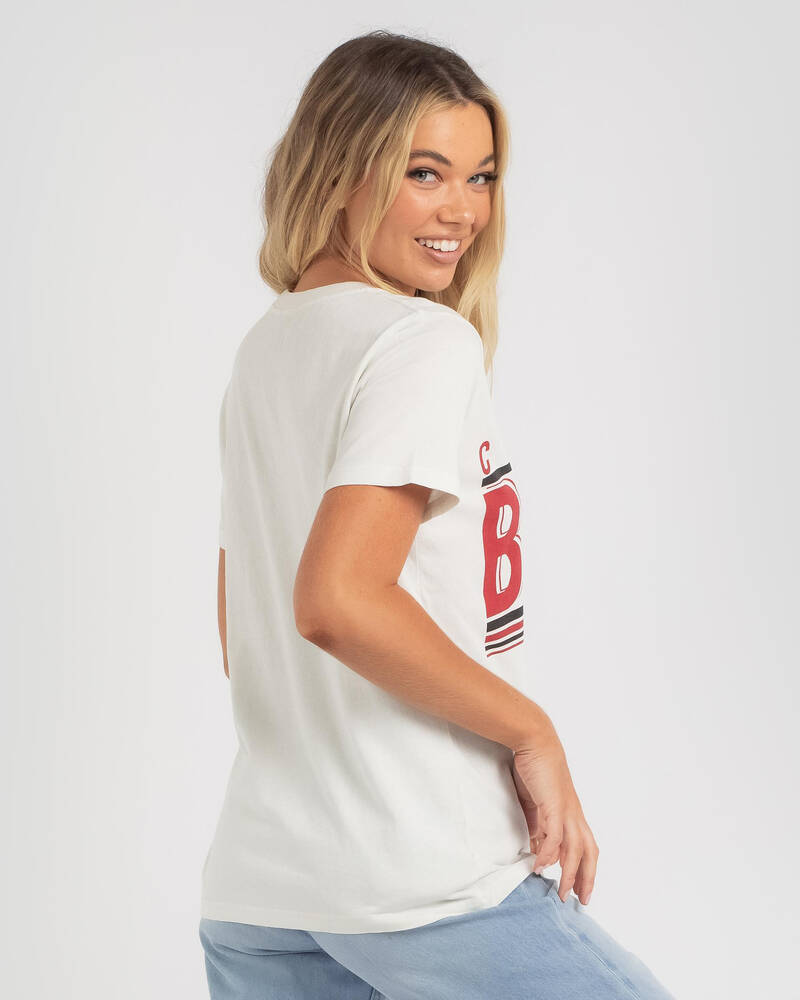 Mitchell & Ness Womens Vintage Finish Race T-Shirt for Womens