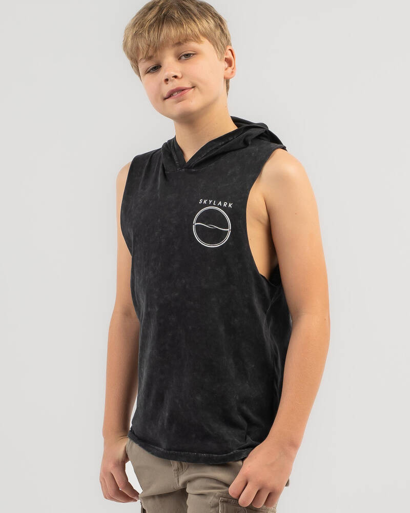 Skylark Boys' Sky Bound Hooded Muscle Tank for Mens