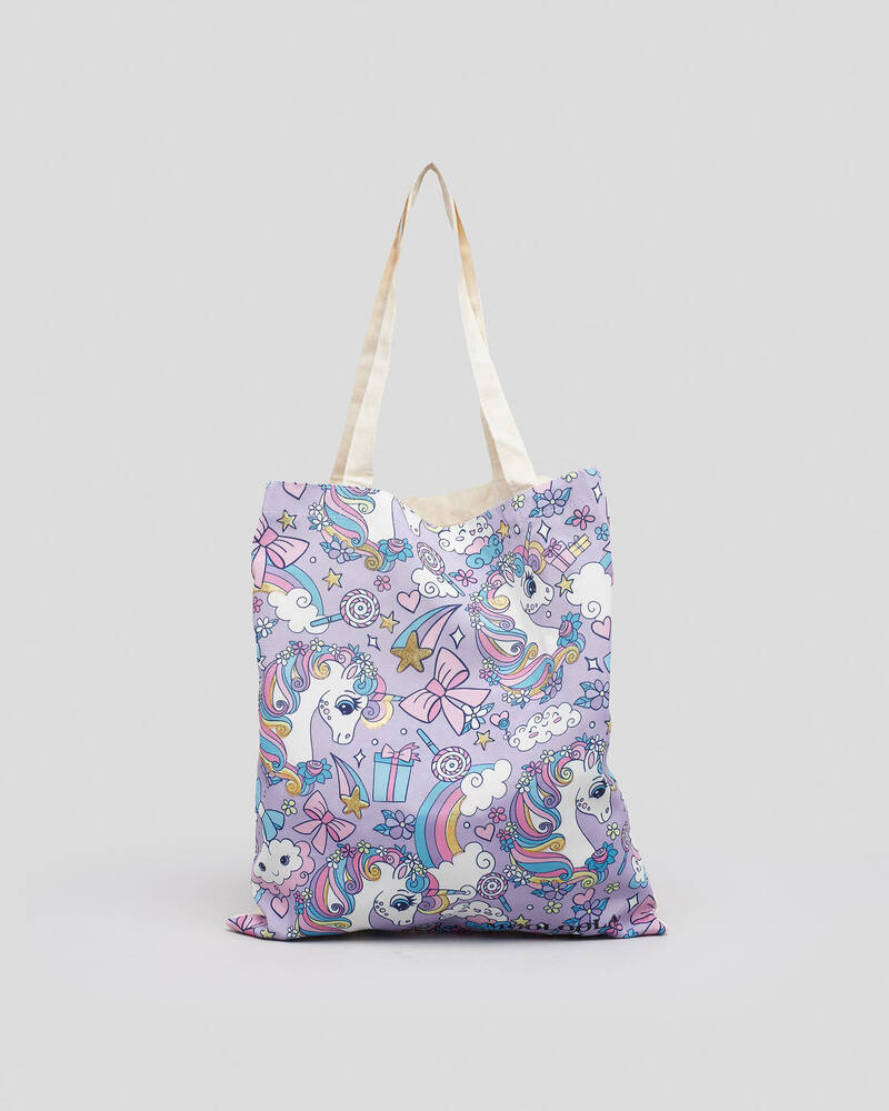 Mooloola Candy Unicorn Canvas Eco Bag for Womens