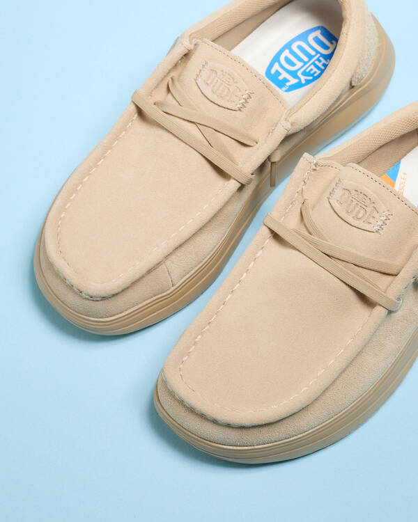 HEYDUDE Wendy COMF Suede Shoes for Womens