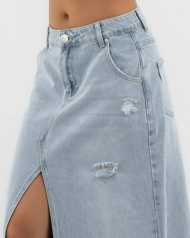 DESU Tatum Maxi Denim Skirt for Womens