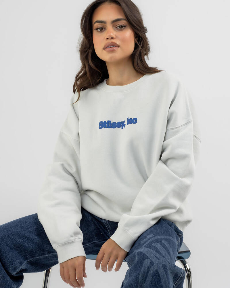 Stussy Wiki Oversized Crew Sweatshirt for Womens