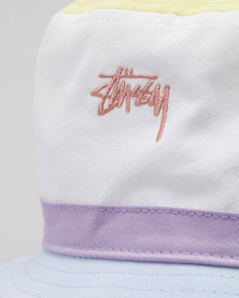 Stussy Stock Colour Block Bucket Hat for Womens