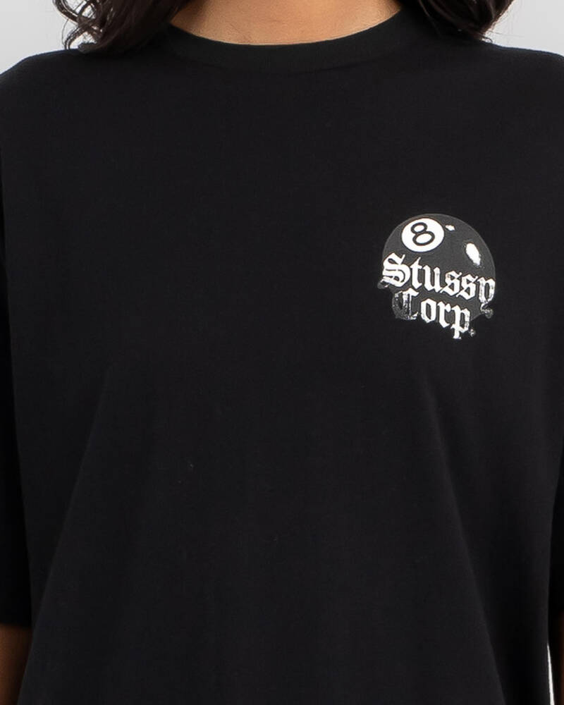 Stussy 8 Ball Corp Relaxed T-Shirt for Womens