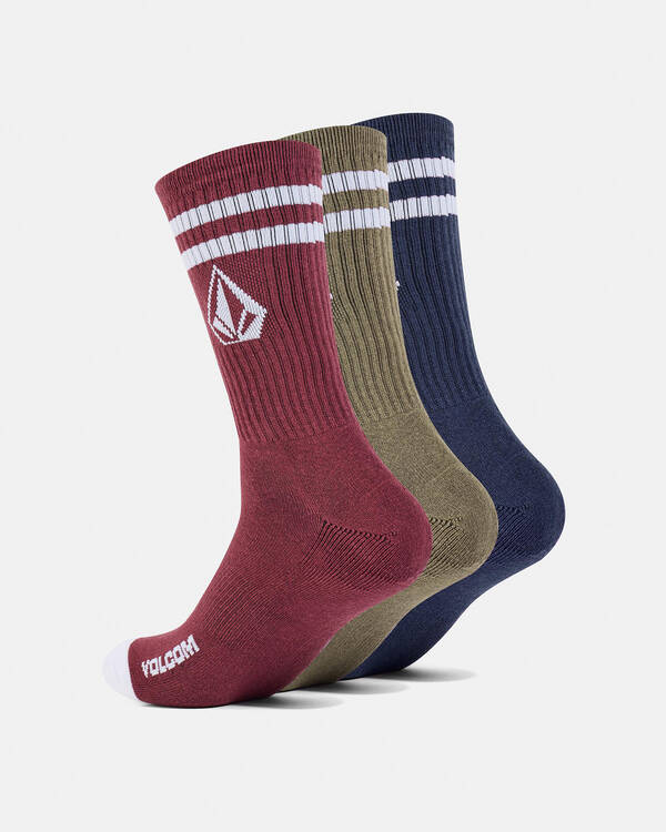 Volcom MFO Retro Stone Socks 3 Pack for Mens