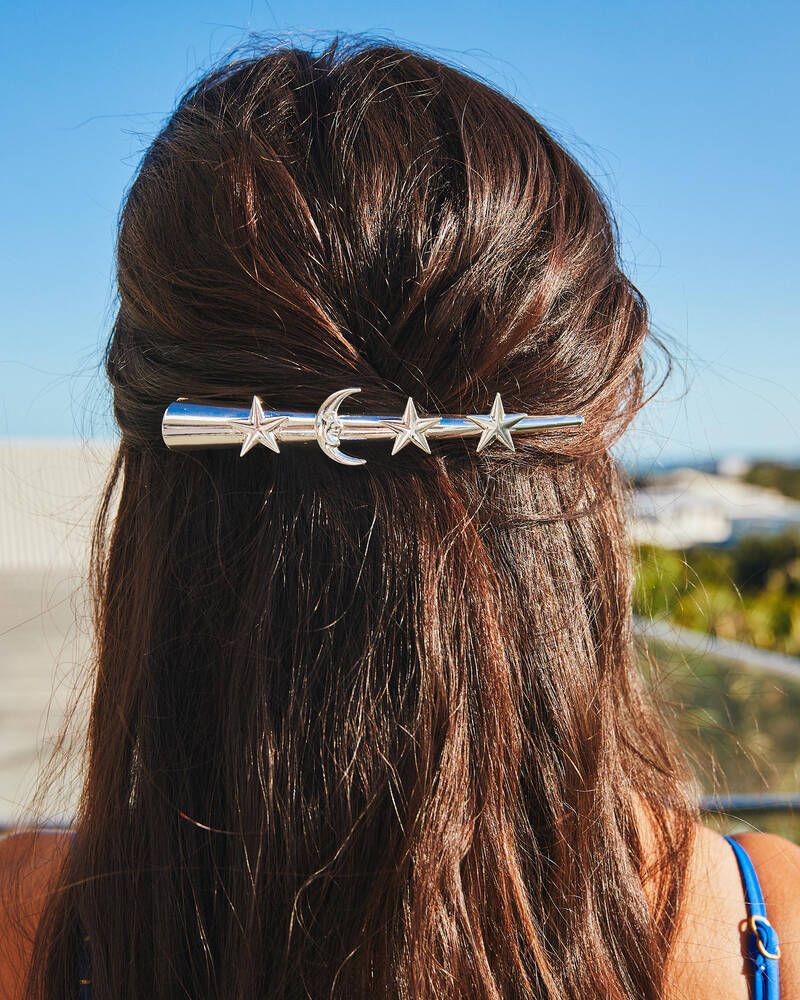 Karyn In LA Silver Moon Hair Clip for Womens