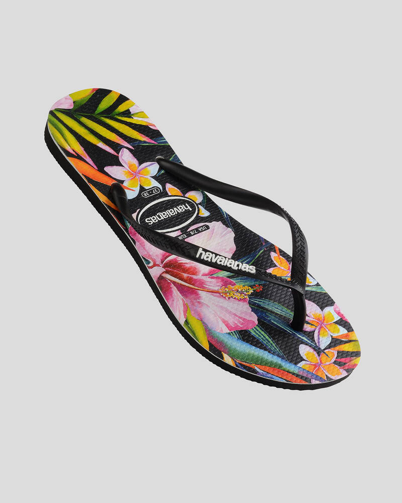 Havaianas Kids' Slim Floral Palm Thongs for Womens