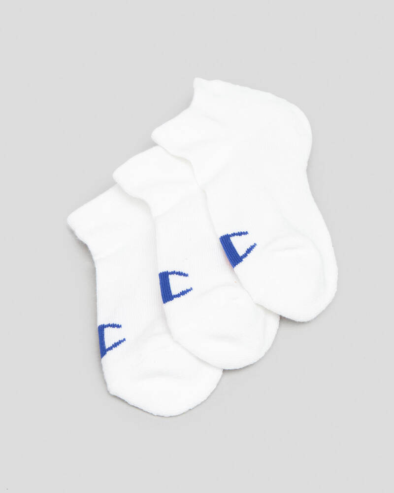 Champion Toddlers' C Logo Low Cut Socks 3 Pack for Mens