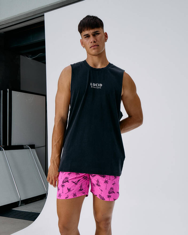 Lucid Glee Elastic Waist Shorts for Mens