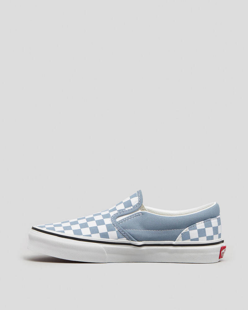 Shop Vans Junior Boys' Classic SlipOn Shoes In Colour Theory