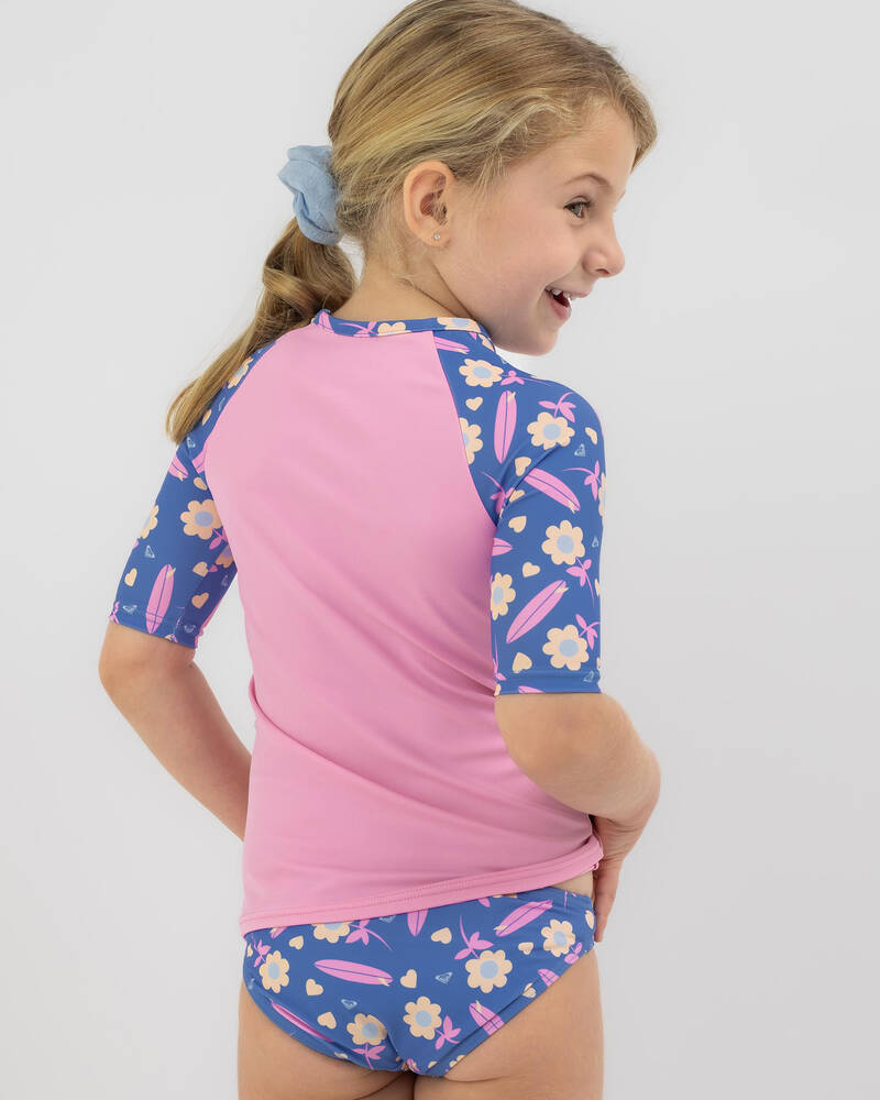 Roxy Toddlers' Lorem Short Sleeve Lycra Rash Vest Set for Womens