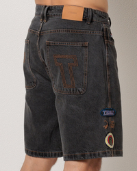 Thrills Against All Odds Mid Slacker Relaxed long Denim Short for Mens image number null
