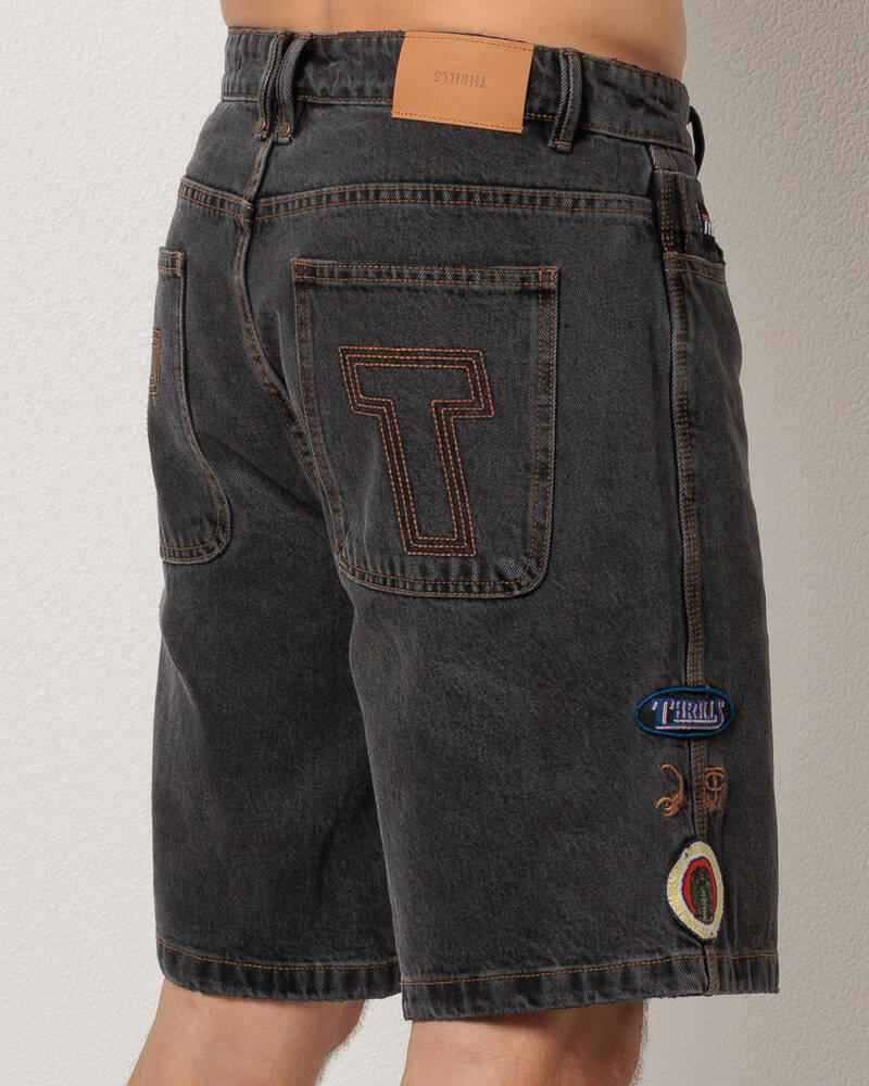 Thrills Against All Odds Mid Slacker Relaxed long Denim Short for Mens