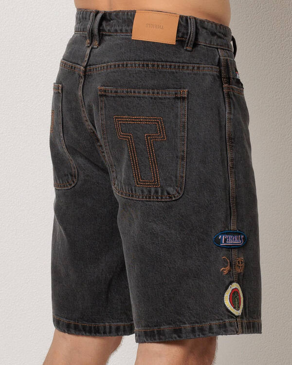 Thrills Against All Odds Mid Slacker Relaxed long Denim Short for Mens