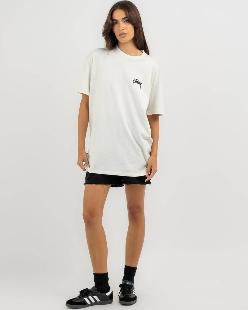 Stussy Fuzzy Dice Shor Sleeve T-Shirt for Womens