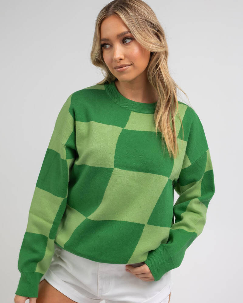 Mint Vanilla Tripping Over You Knit Jumper for Womens