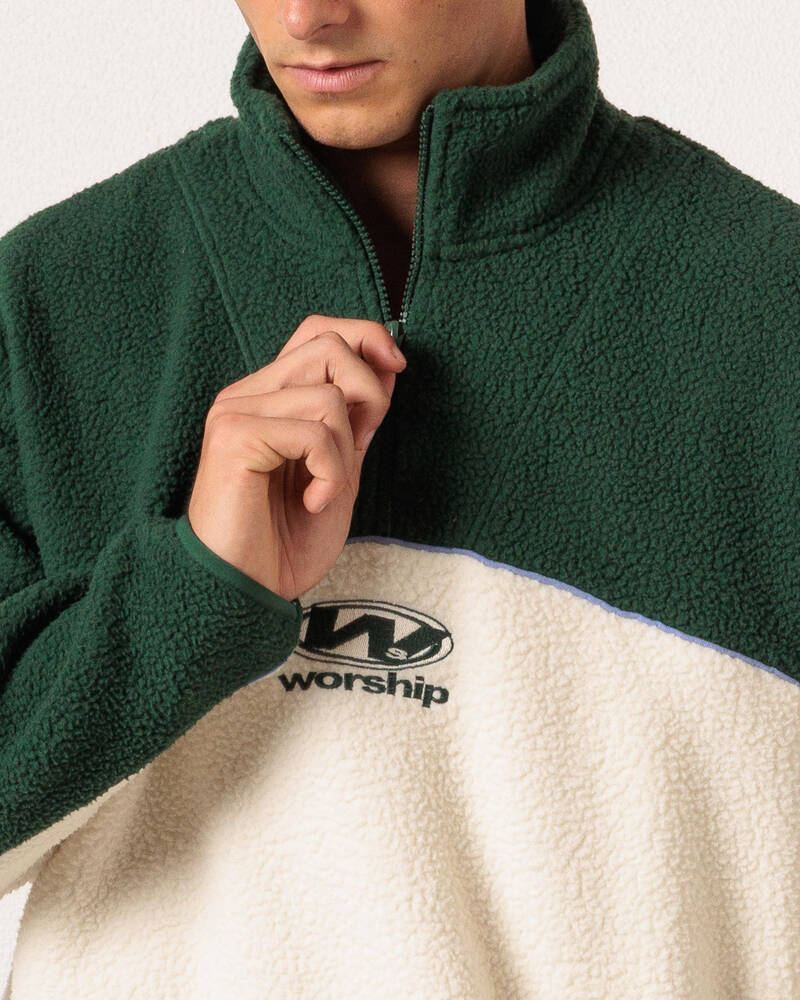 Worship Supplies Sonic 1/4 Zip Sherpa Fleece Sweatshirt for Mens
