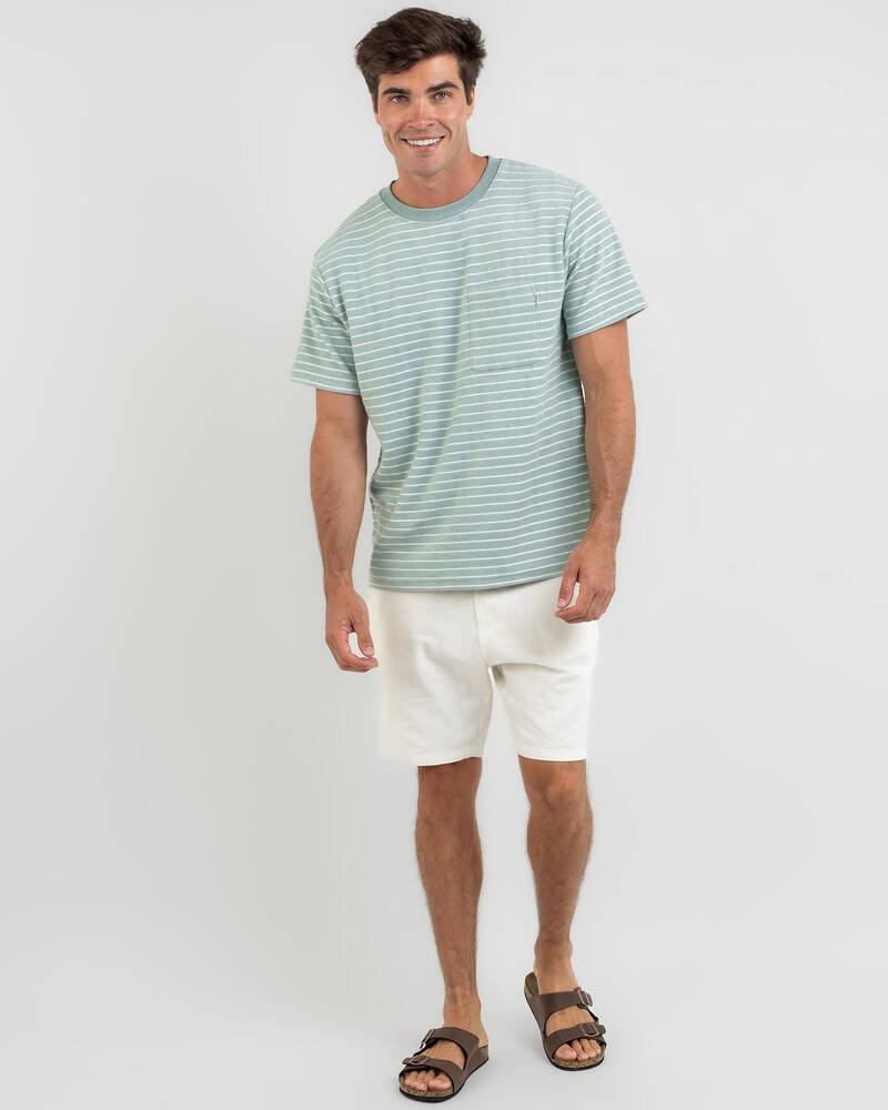 Rhythm Vintage Terry Stripe Short Sleeve T-Shirt for Mens