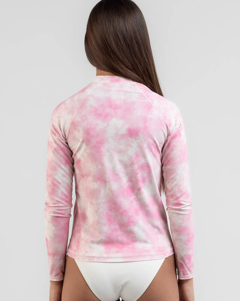 Billabong Girls' Pretty In Pink Long Sleeve Rash Vest for Womens