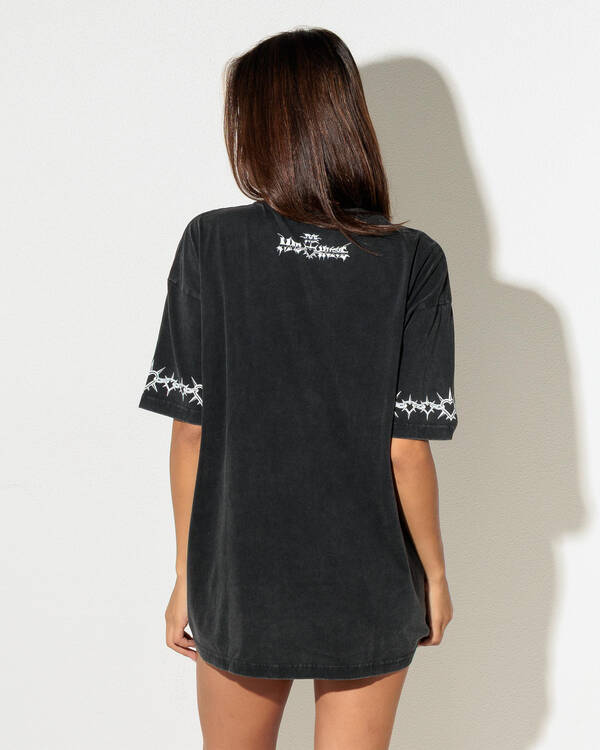 The Mad Hueys Metal Heart Oversized T-Shirt for Womens