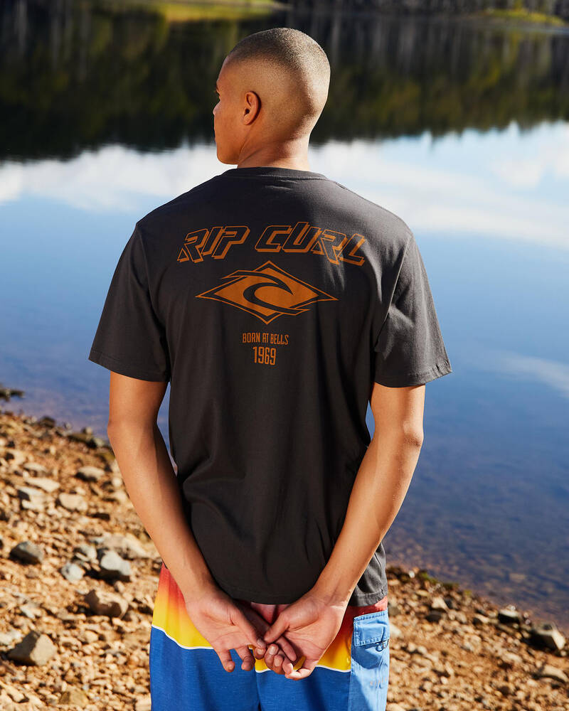 Rip Curl Fade Out Icon T-Shirt for Mens