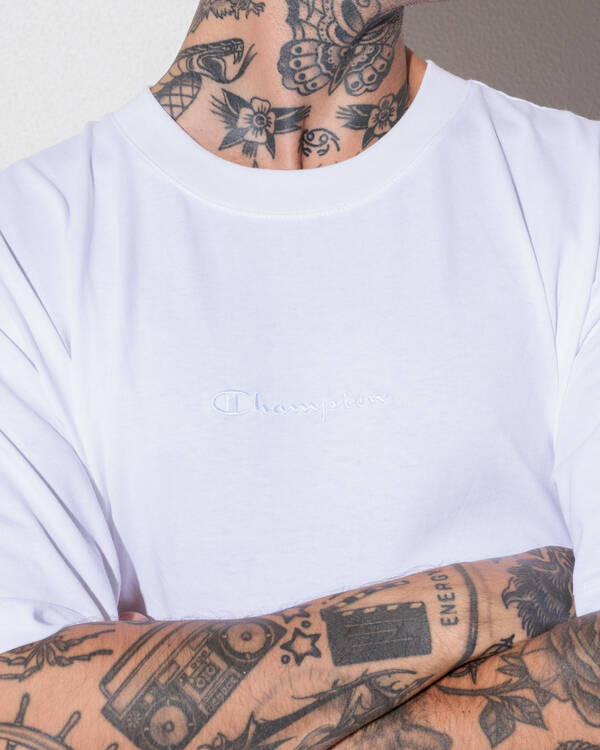 Champion Small Script Logo Heritage T-Shirt for Mens