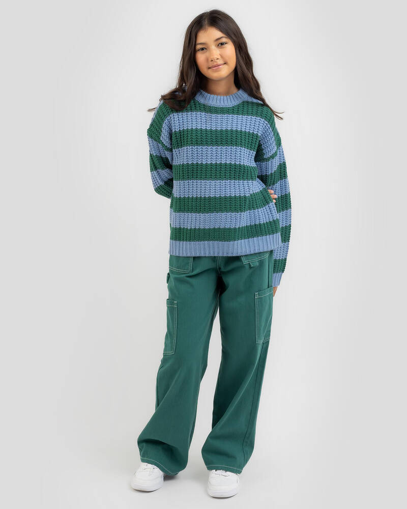 Ava And Ever Girls' Hawk Stripe Crew Neck Knit Jumper for Womens