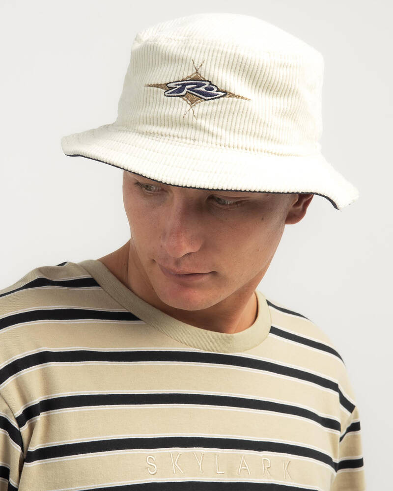 Rusty Wallflower Reversible Cord Bucket Hat for Mens