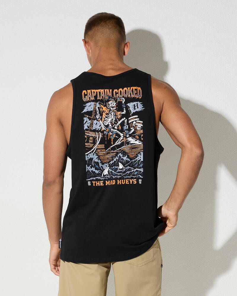 The Mad Hueys Plank Captain Singlet Tank for Mens