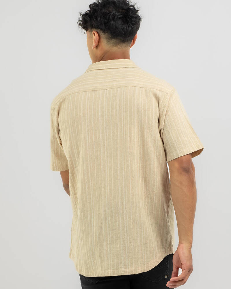 RVCA Beat Stripe Short Sleeve Shirt for Mens