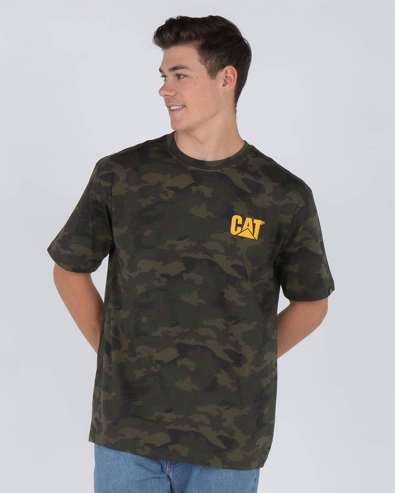 Cat Trademark Logo T-Shirt for Mens