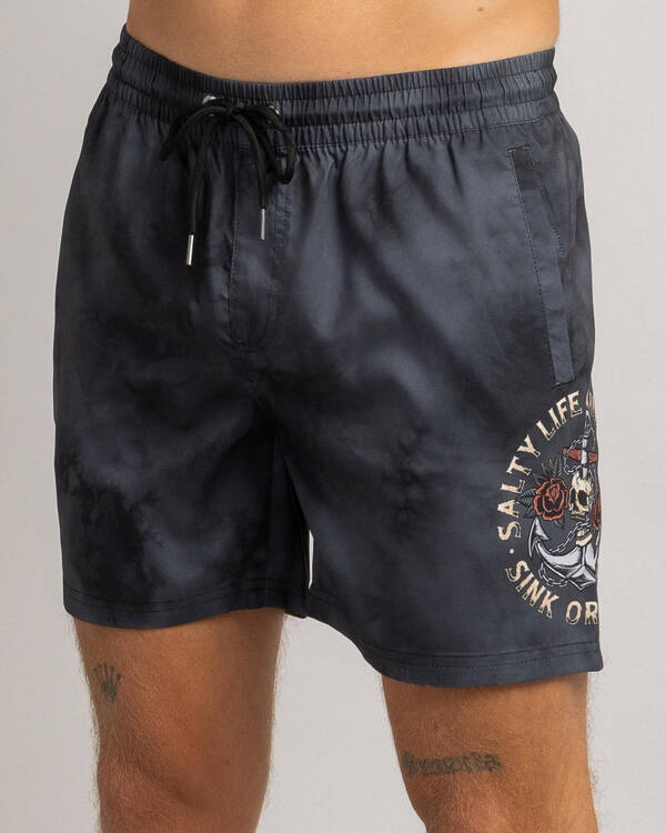 Salty Life Sink Or Swim Elastic Waist Shorts for Mens