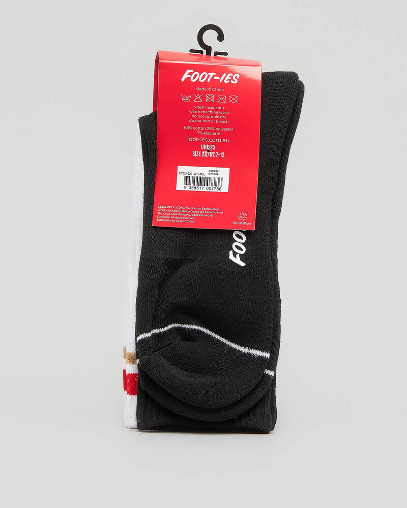 FOOT-IES Coke Can Sneaker Socks 2 Pack for Mens