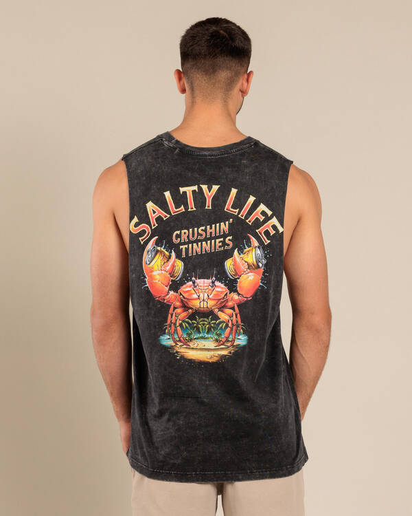 Salty Life Crushin Tinnies 2.0 Muscle Tank for Mens