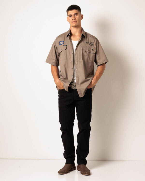 Ringers Western Bull Dodger Short Sleeve Shirt for Mens